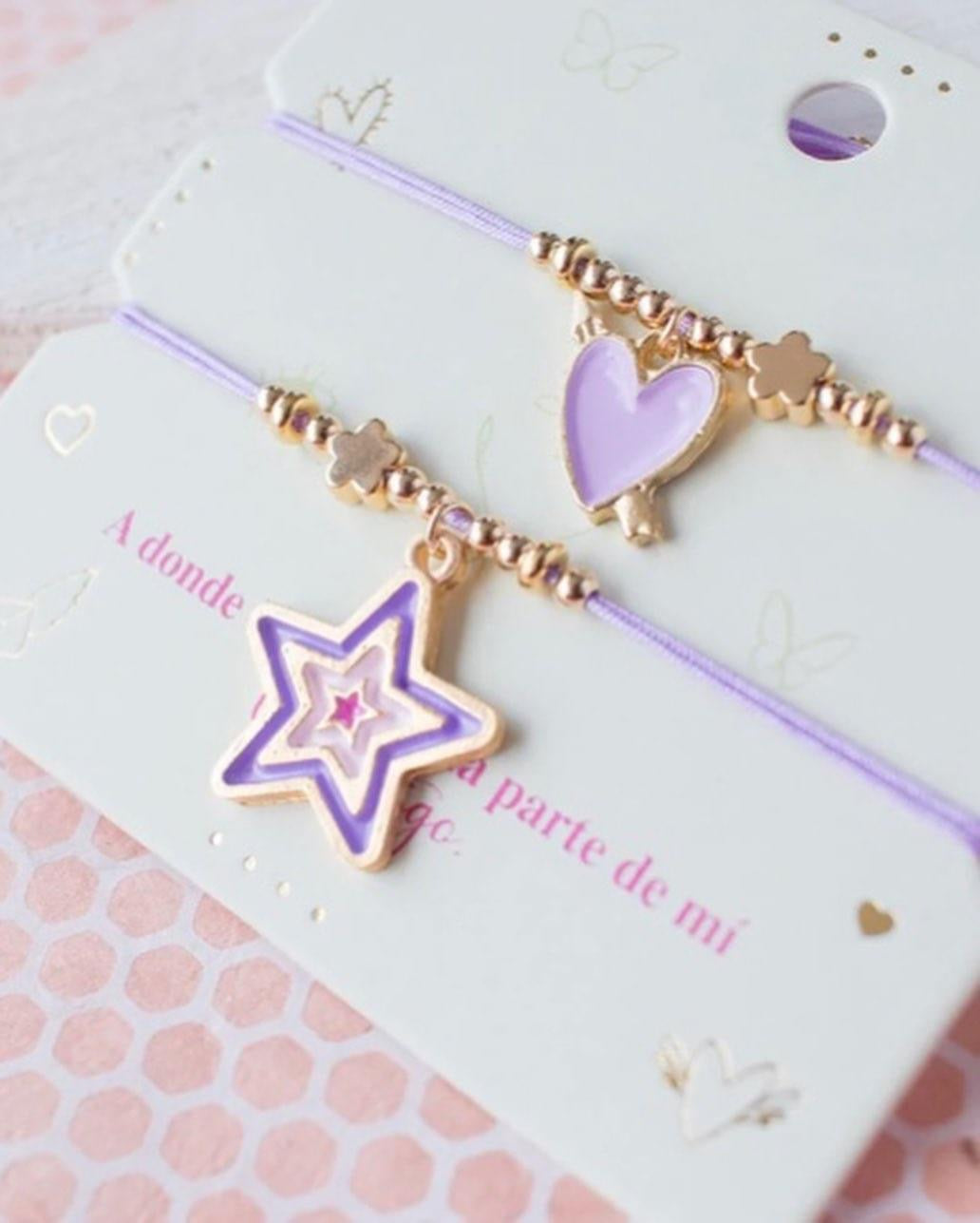 Star and Heart Bracelet Set